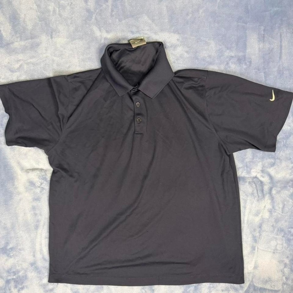 Nike black golf polo shirt men Size L